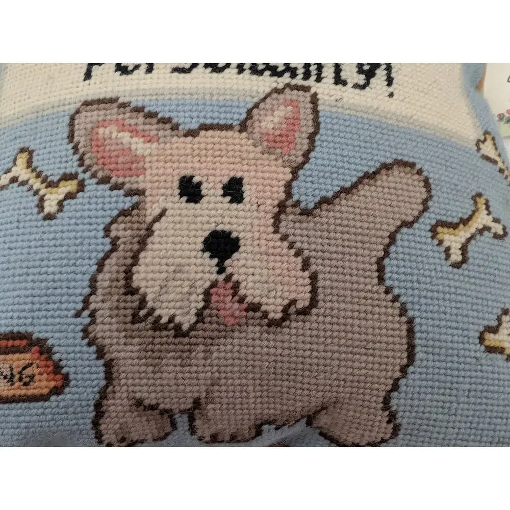 Linda Grayson Needlepoint Pillow The Smaller The Dog The Bigger The Personality